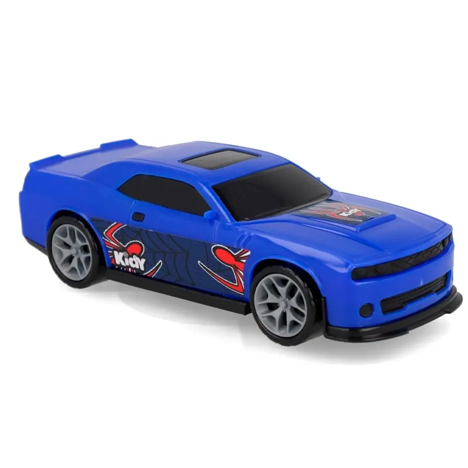 Carrinho de brinquedo azul marinho integrado ao tênis infantil Kidy